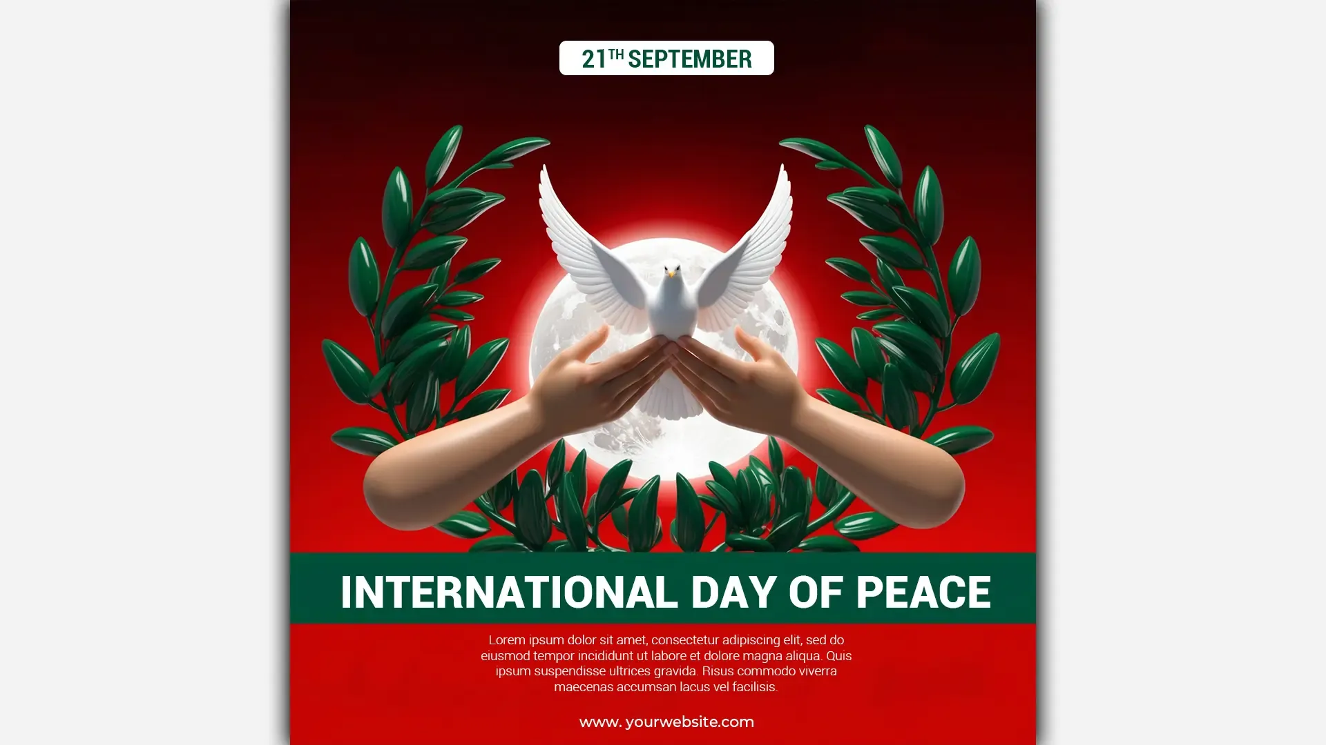 Creative Instagram Post Design for International Day of Peace image